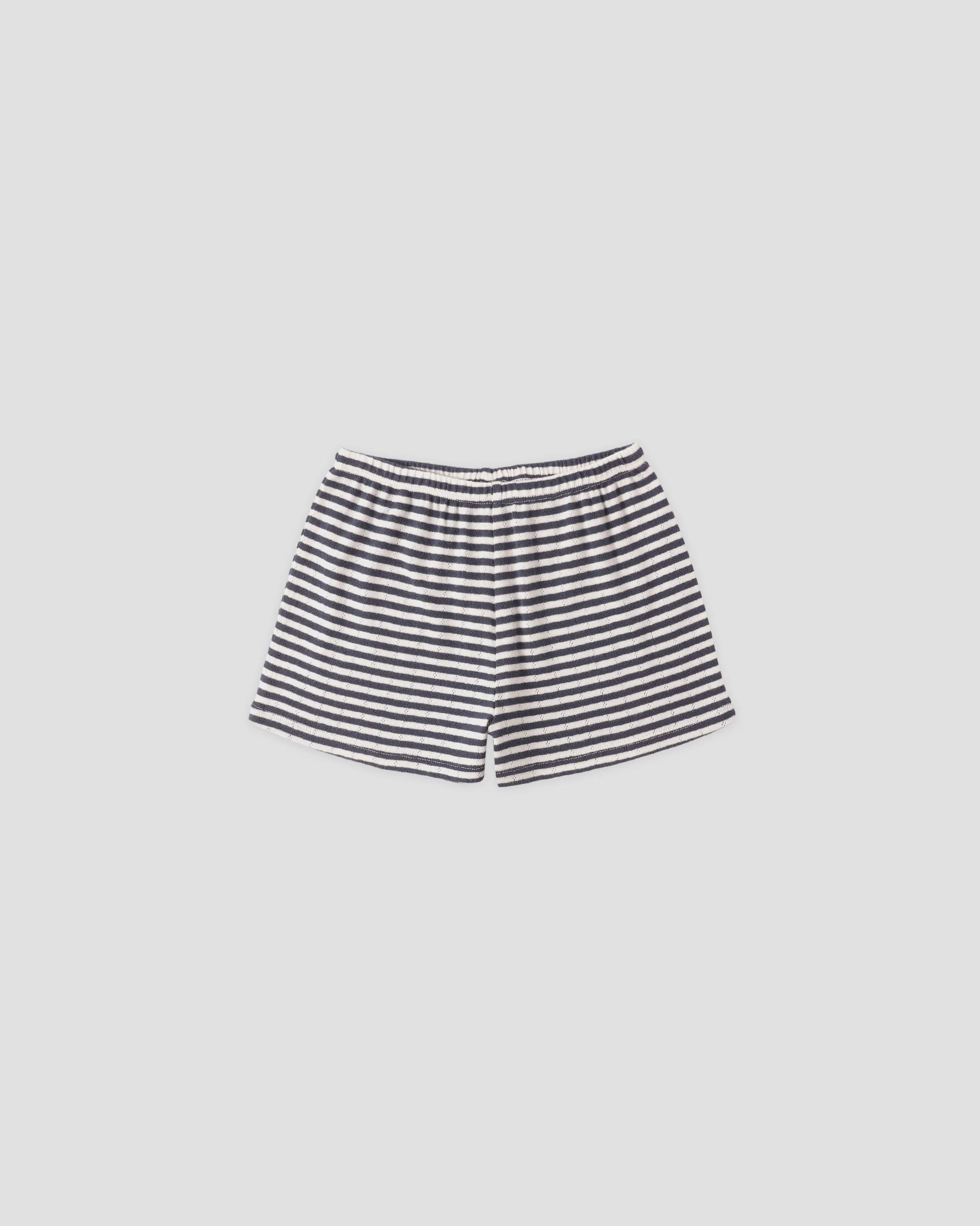 Rylee & Cru | Pointelle Shorts Navy Stripe | Stock | Vagabond | Apparel | Boutique