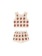 Rylee & Cru Crochet Tank Set Strawberry