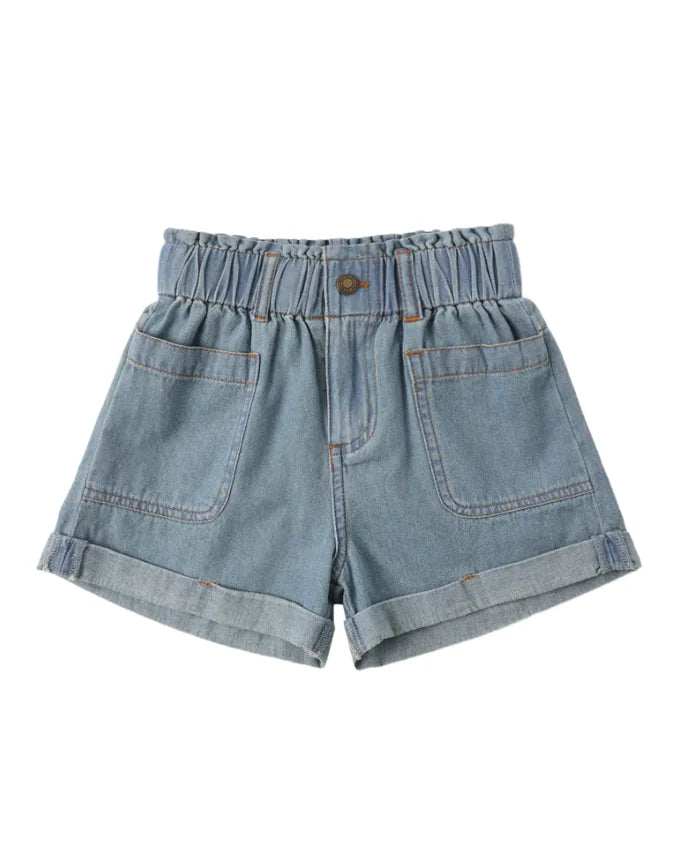 Rylee & Cru | Alba Short | Denim Washed Blue | Vagabond | Apparel | Boutique