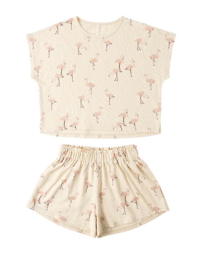 Rylee & Cru | Raegan Set Flamingo | Flat | Vagabond | Apparel | Boutique