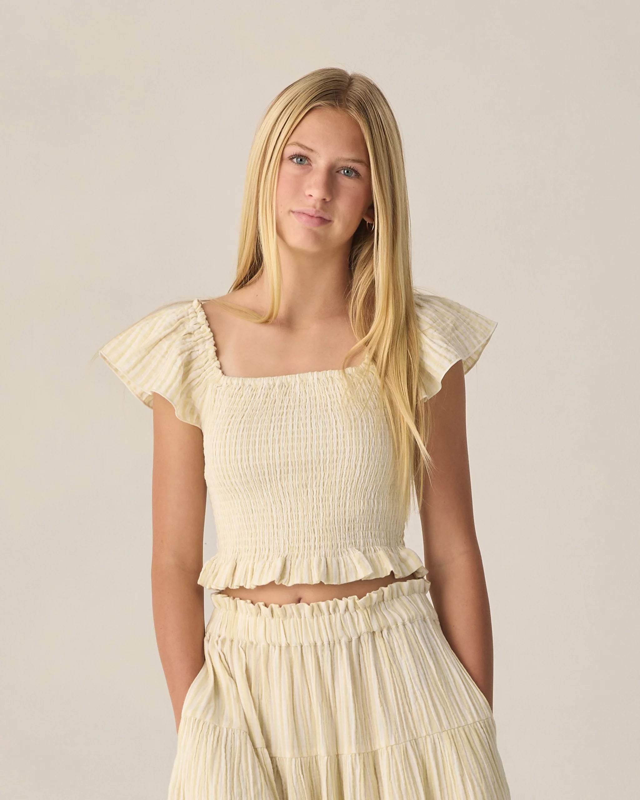 Rylee & Cru | Zayla Top Citron Stripe | Vagabond | Apparel | Boutique