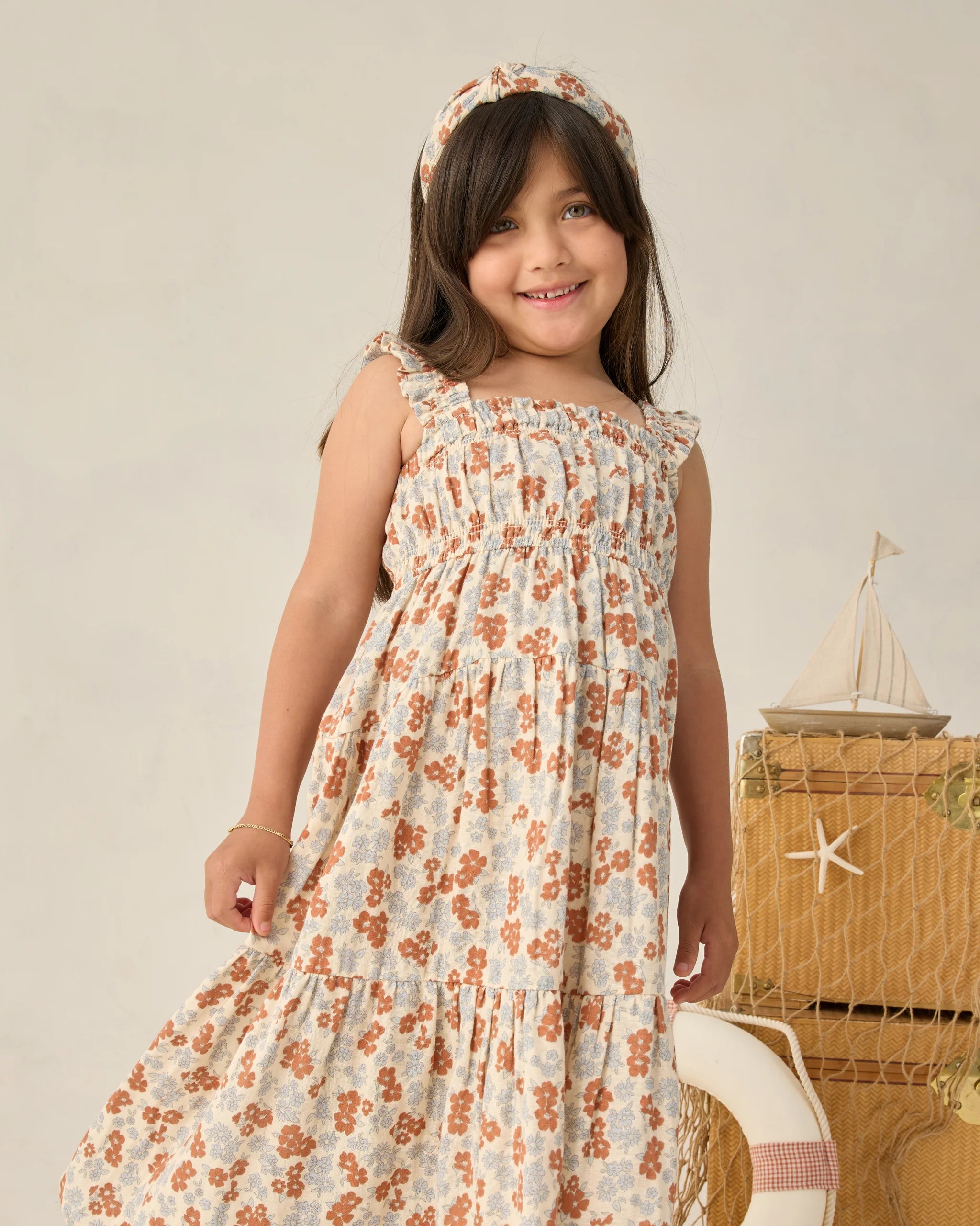 Rylee & Cru | Josie Dress Americana Floral | Model | Vagabond | Apparel | Boutique