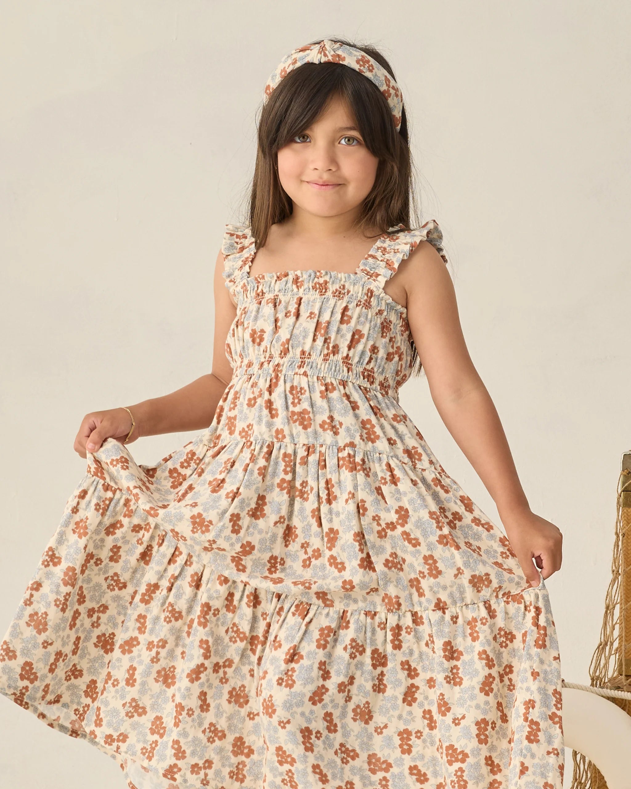 Rylee & Cru | Knotted Headband Americana Floral | Model | Vagabond | Apparel | Boutique