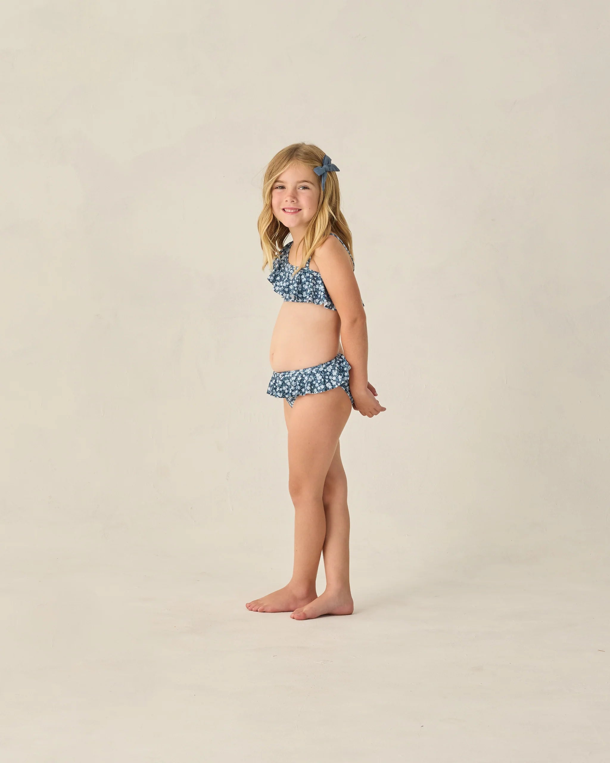 Rylee & Cru | Skirted Bikini Navy Floral | Side | Vagabond | Apparel | Boutique