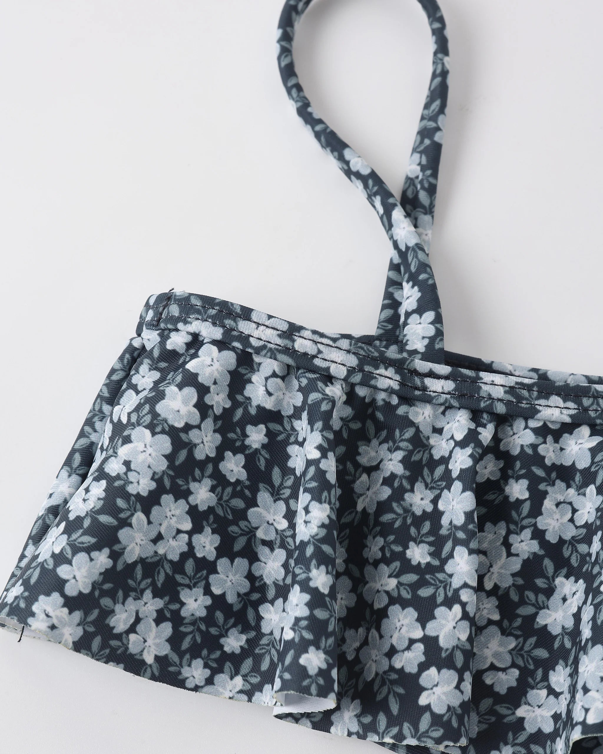 Rylee & Cru | Skirted Bikini Navy Floral | Close | Vagabond | Apparel | Boutique