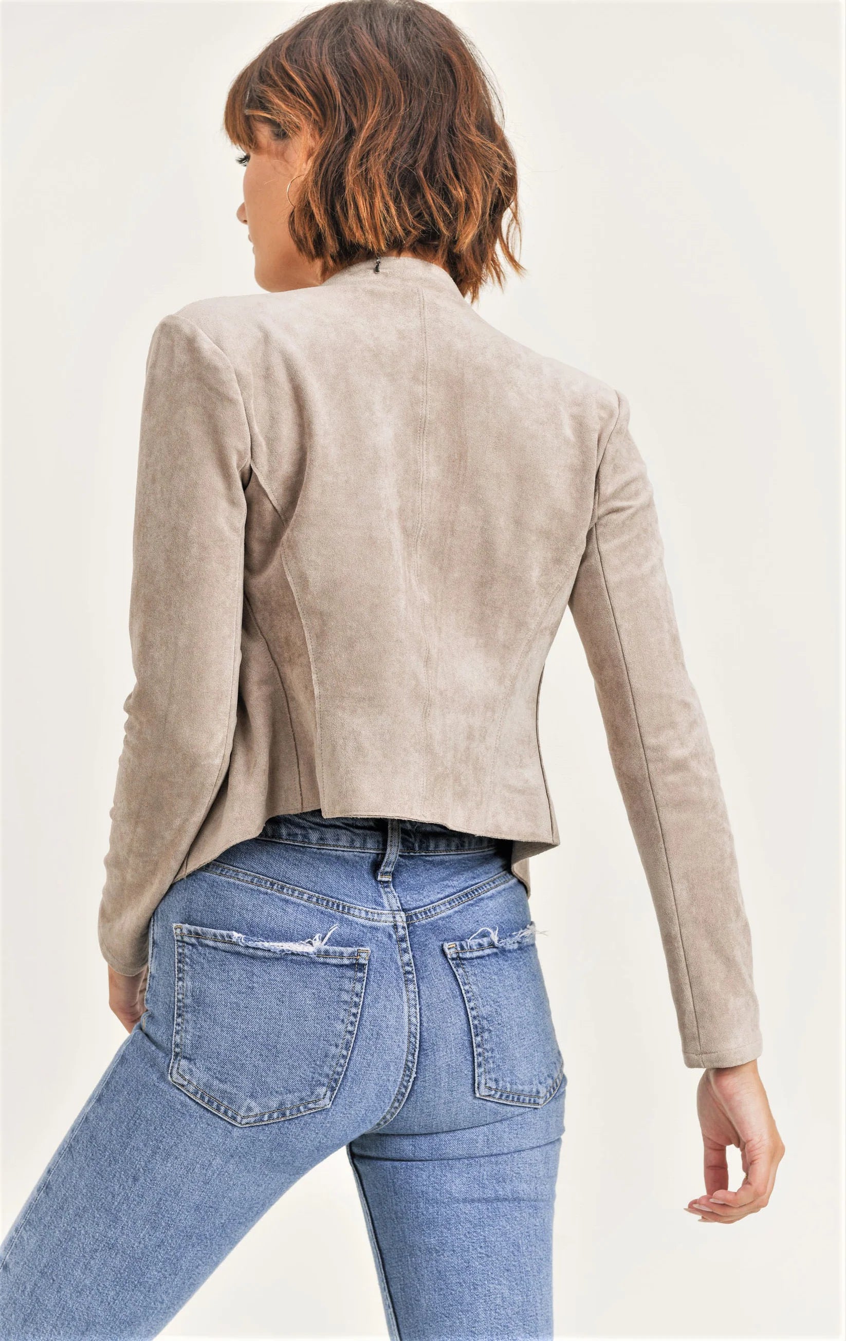 Reset | Madison Jacket | Taupe | Back | Vagabond | Apparel | Boutique