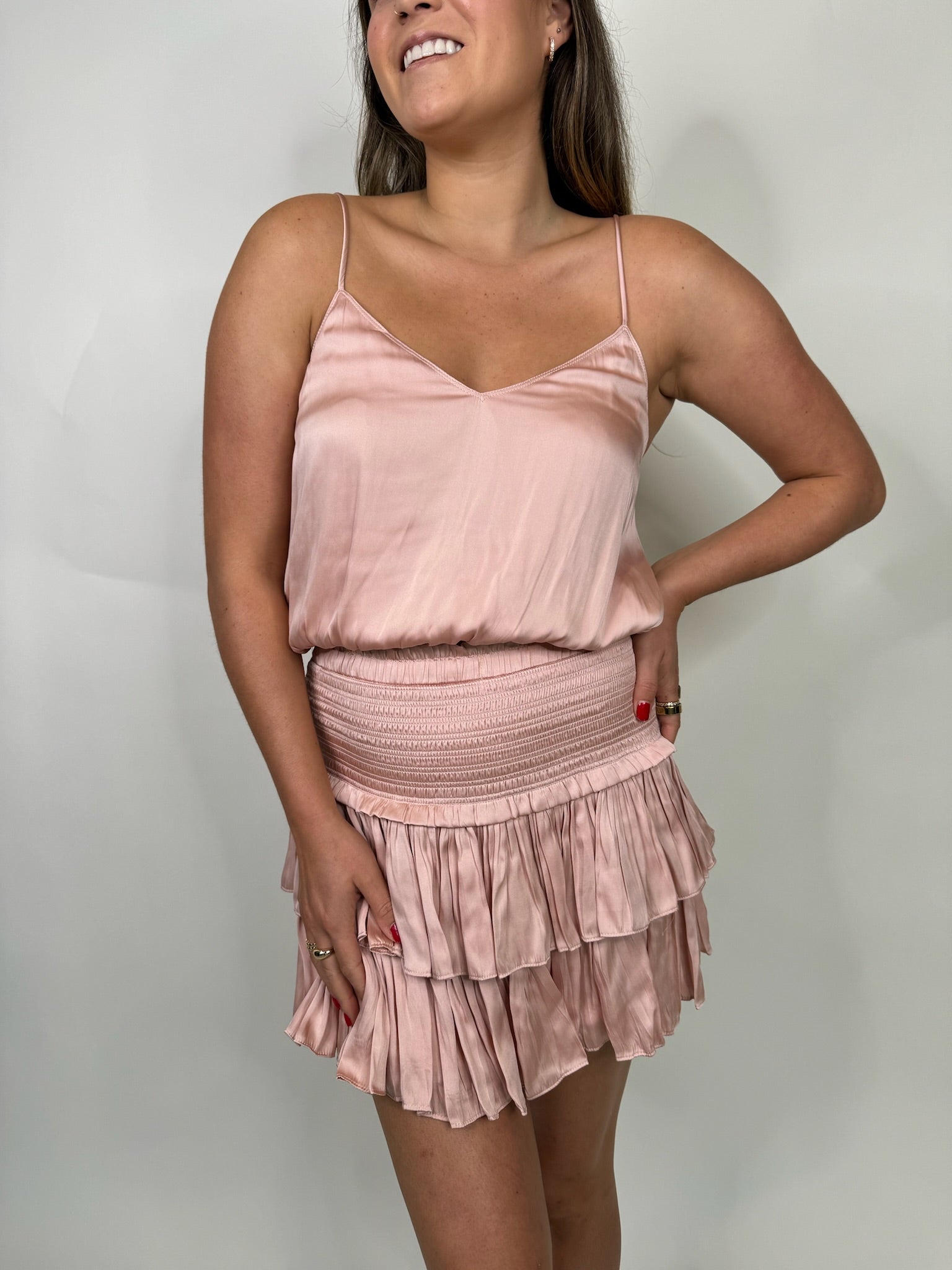 Reset | Silky Amore Skirt | Rose | Vagabond | Apparel | Boutique