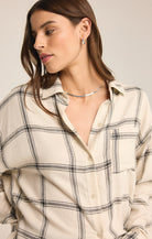 Z Supply River Plaid Button Up Sea Salt | Vagabond Apparel Boutique