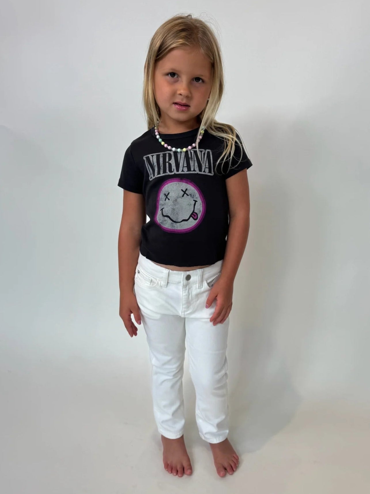 Rowdy Sprouts | Nirvana Smiley Tee | Vagabond | Apparel | Boutique