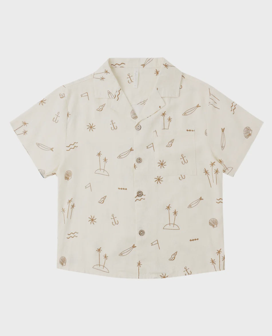 Rylee & Cru | Lapel Collar Shirt Coastal | Stock | Vagabond | Apparel | Boutique