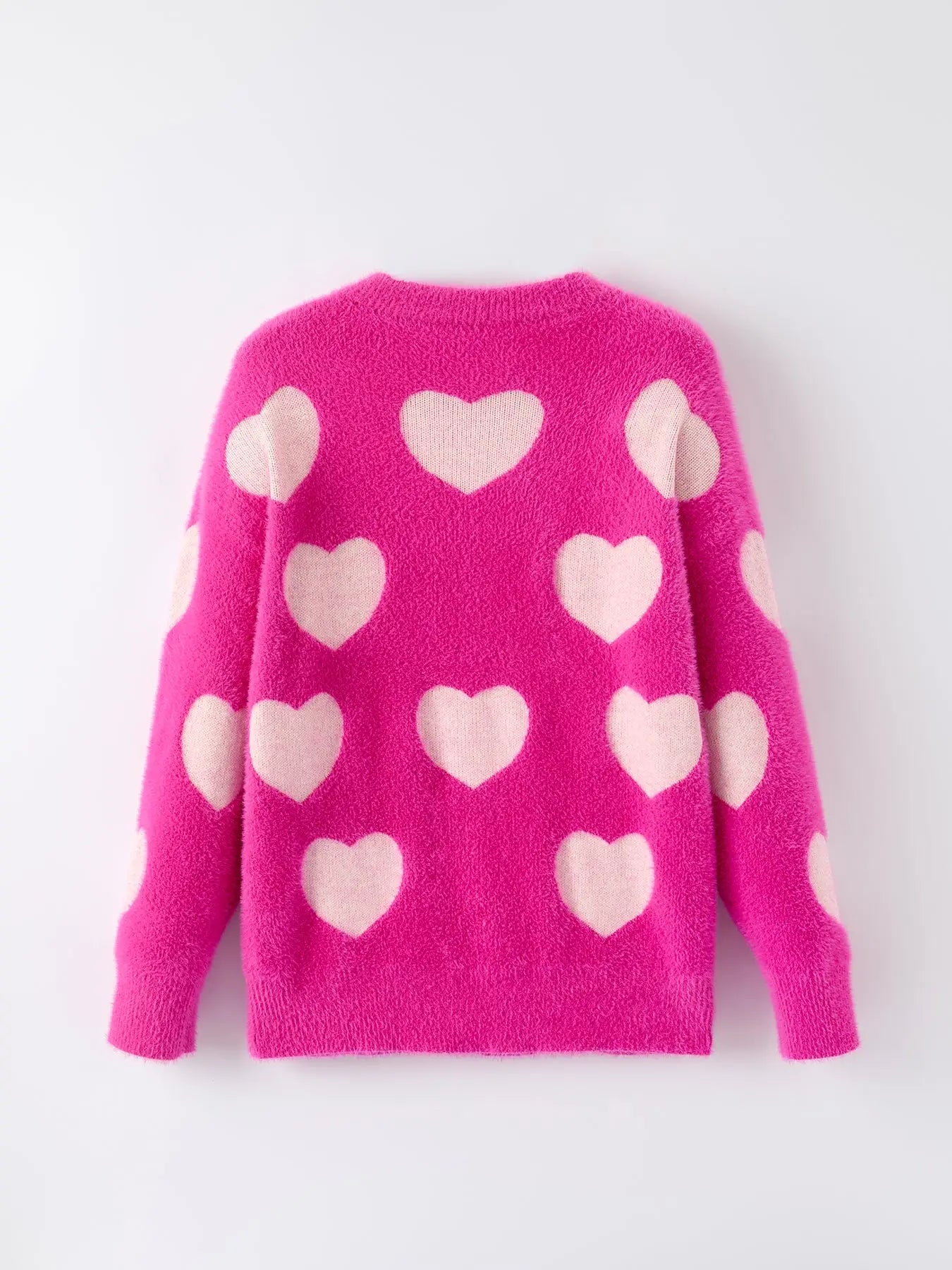 Rylee Faith Designs | Heart Print Knit Pullover Sweater | Back | Vagabond | Apparel | Boutique
