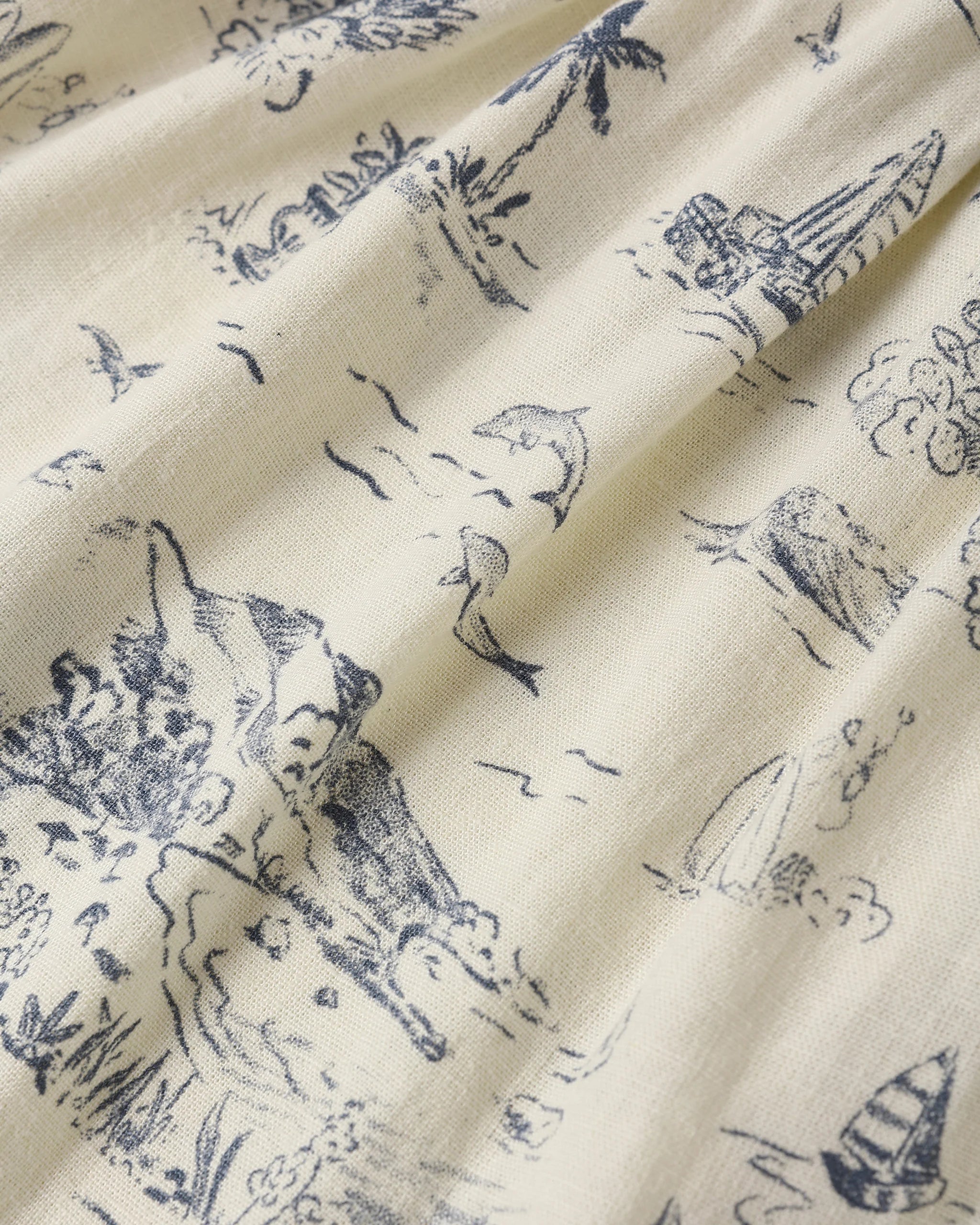 Rylee & Cru | Sutton Dress Ocean Toile | Swatch | Vagabond | Apparel | Boutique