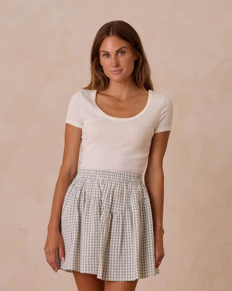 Rylee & Cru Women Pointelle Tee |