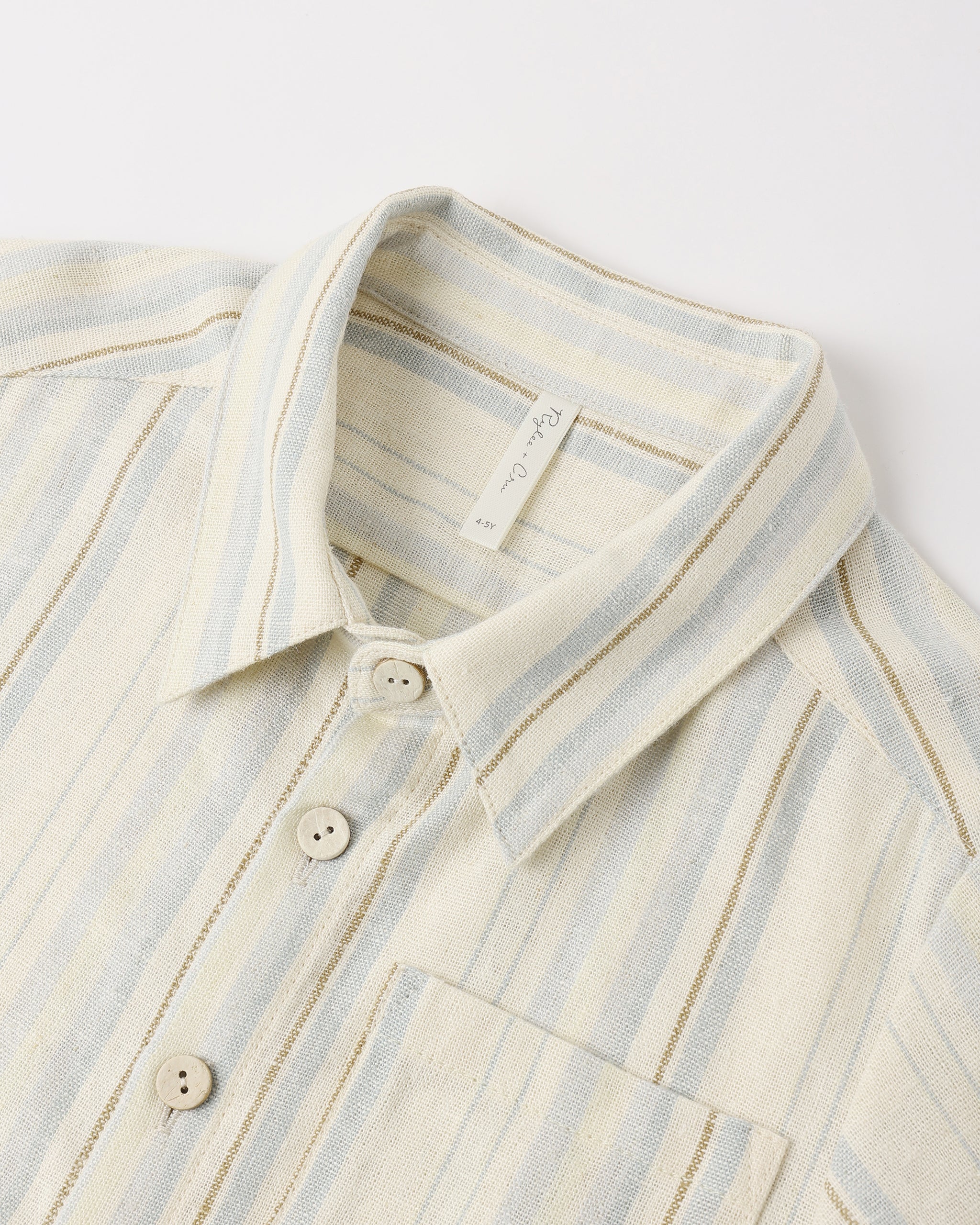 Rylee & Cru | Collared Short Sleeve Shirt Sea Stripe | Swatch | Vagabond | Apparel | Boutique