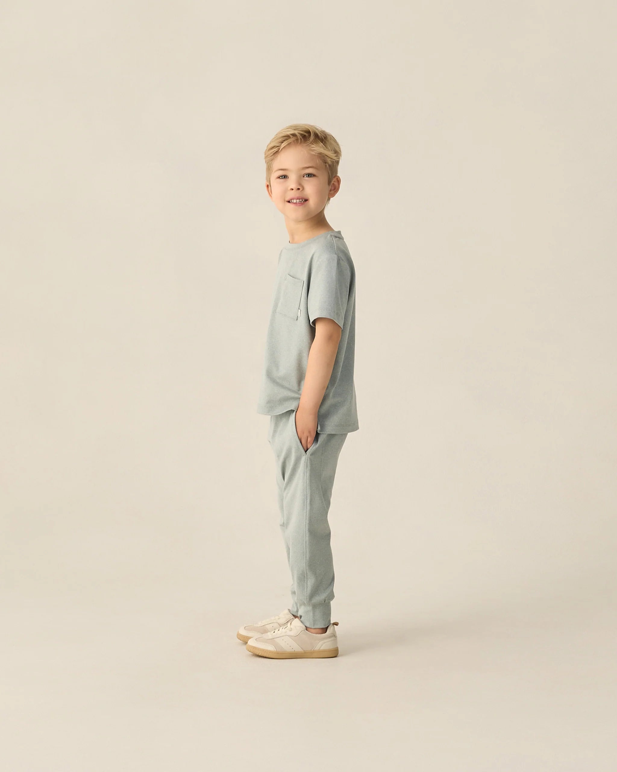 Rylee & Cru | Cove Essential Pocket Tee Sea Green | Side | Vagabond | Apparel | Boutique