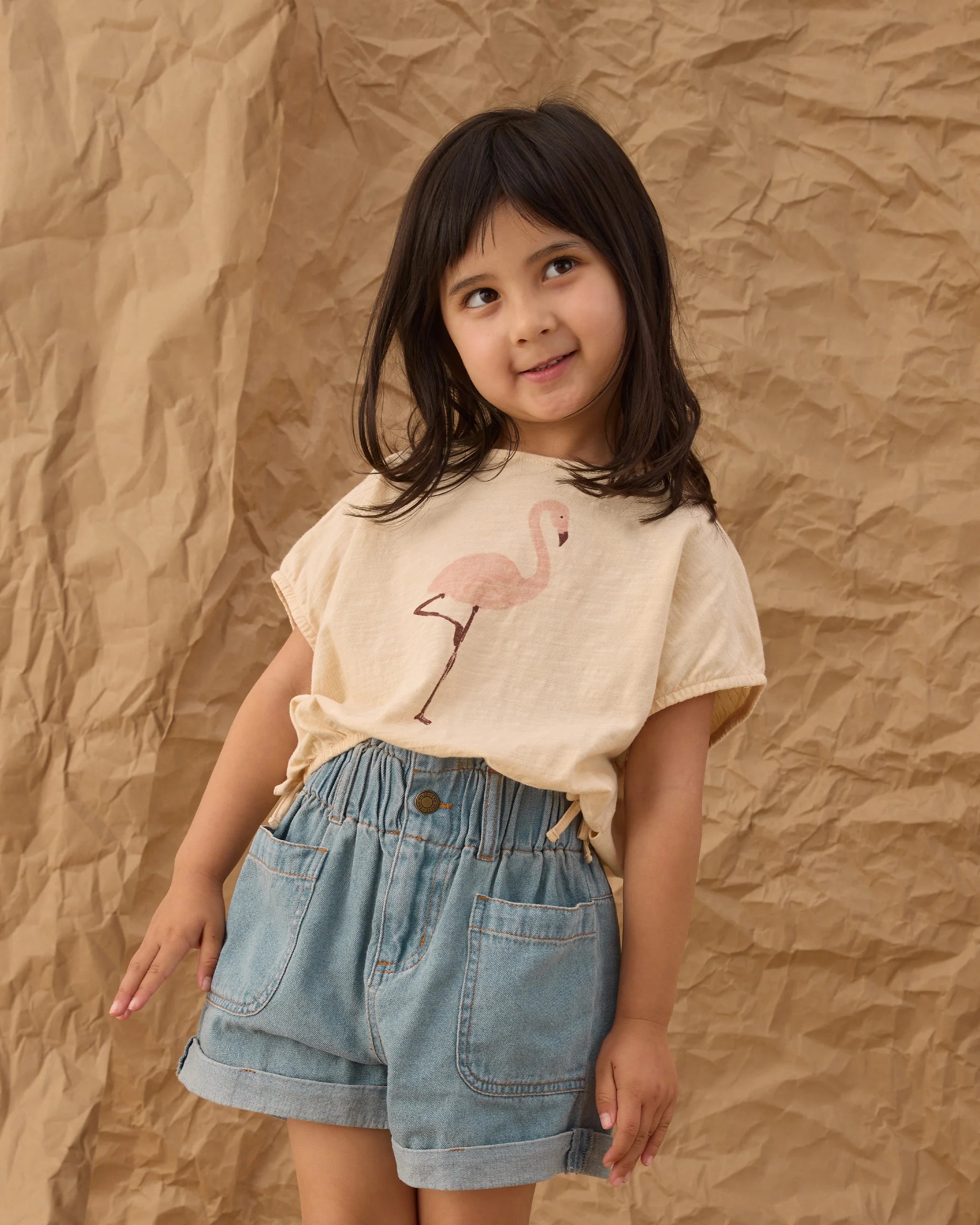 Rylee & Cru | Cropped Cinch Tee Flamingo | Vagabond | Apparel | Boutique