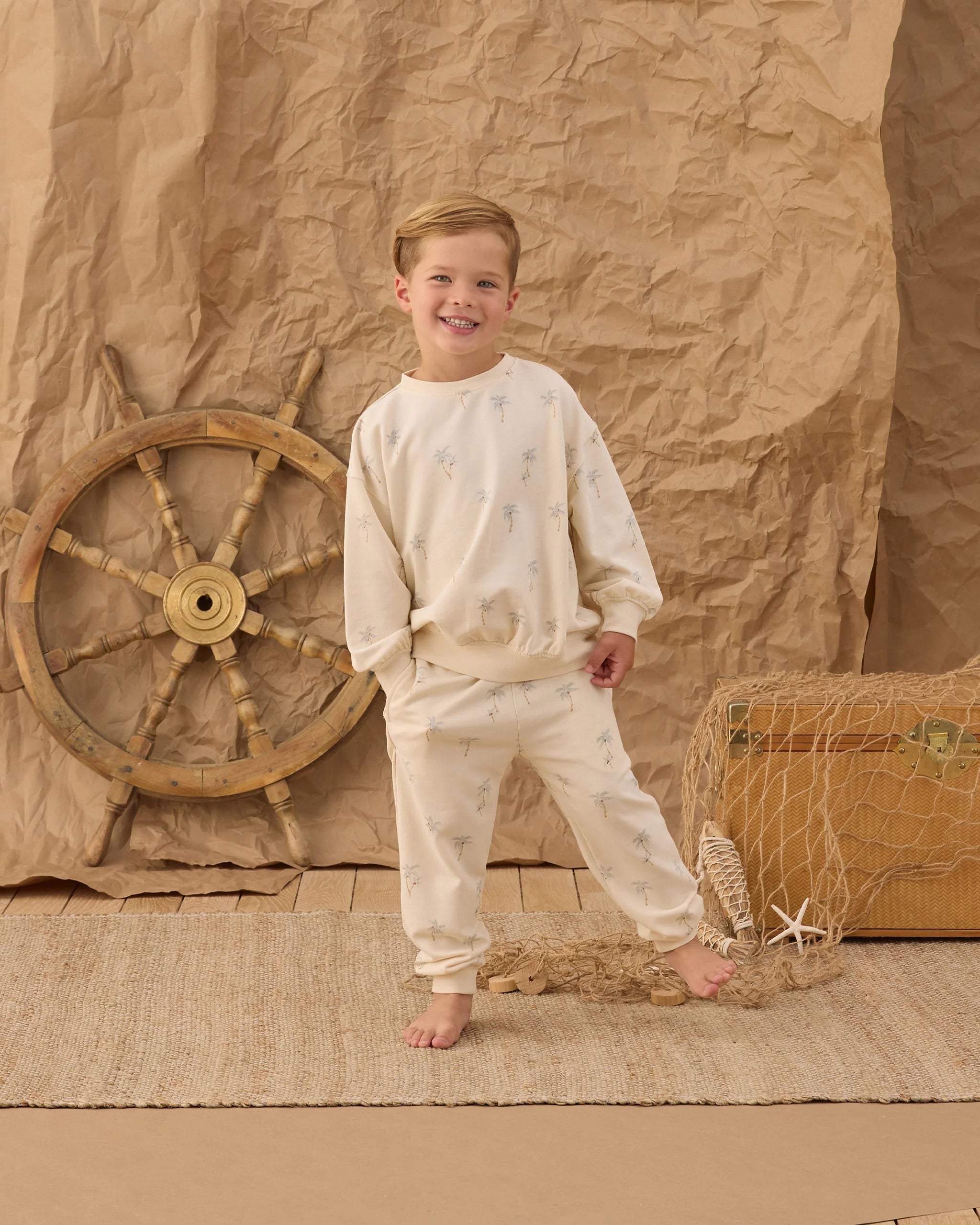 Rylee & Cru | Jogger Sweatpants Palms | Model | Vagabond | Apparel | Boutique