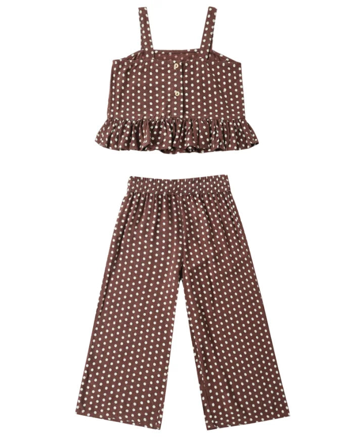 Rylee & Cru| Kayli Set Chocolate Polka Dot | Vagabond | Apparel | Boutique