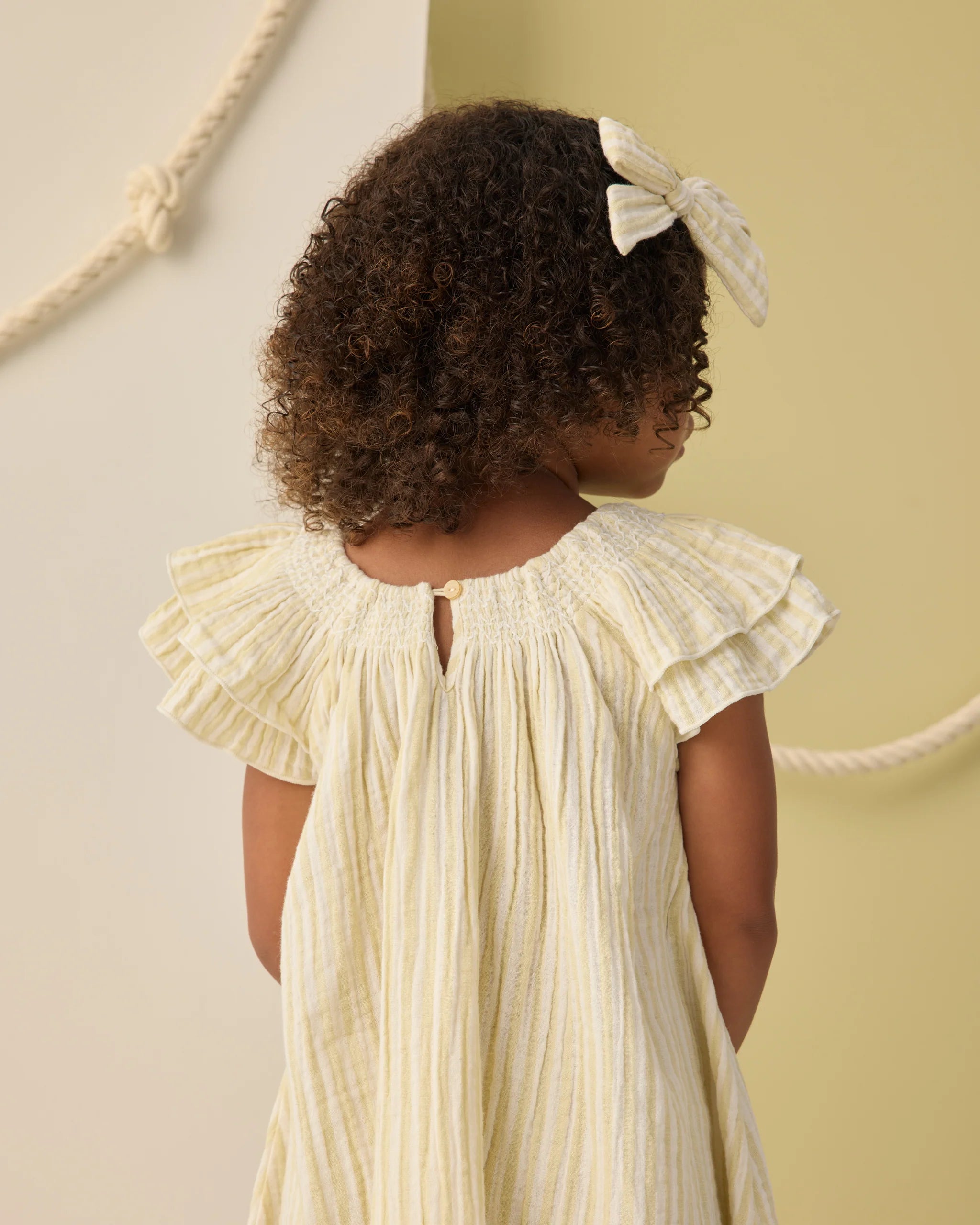 Rylee & Cru | Lucia Dress Citron Stripe | Back | Vagabond | Apparel | Boutique