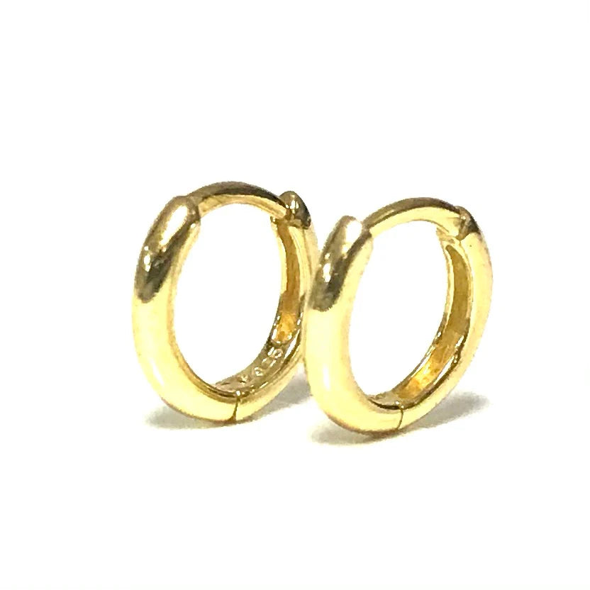 Silver Girl Small Plain Huggie | Vagabond Apparel Boutique