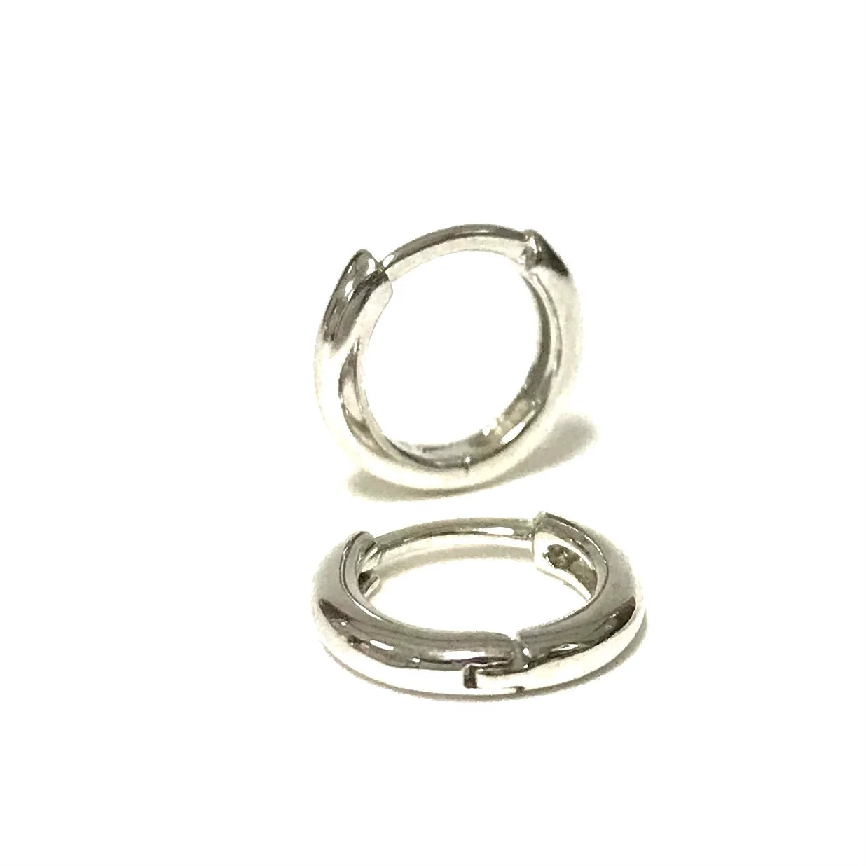Silver Girl Small Plain Huggie | Vagabond Apparel Boutique