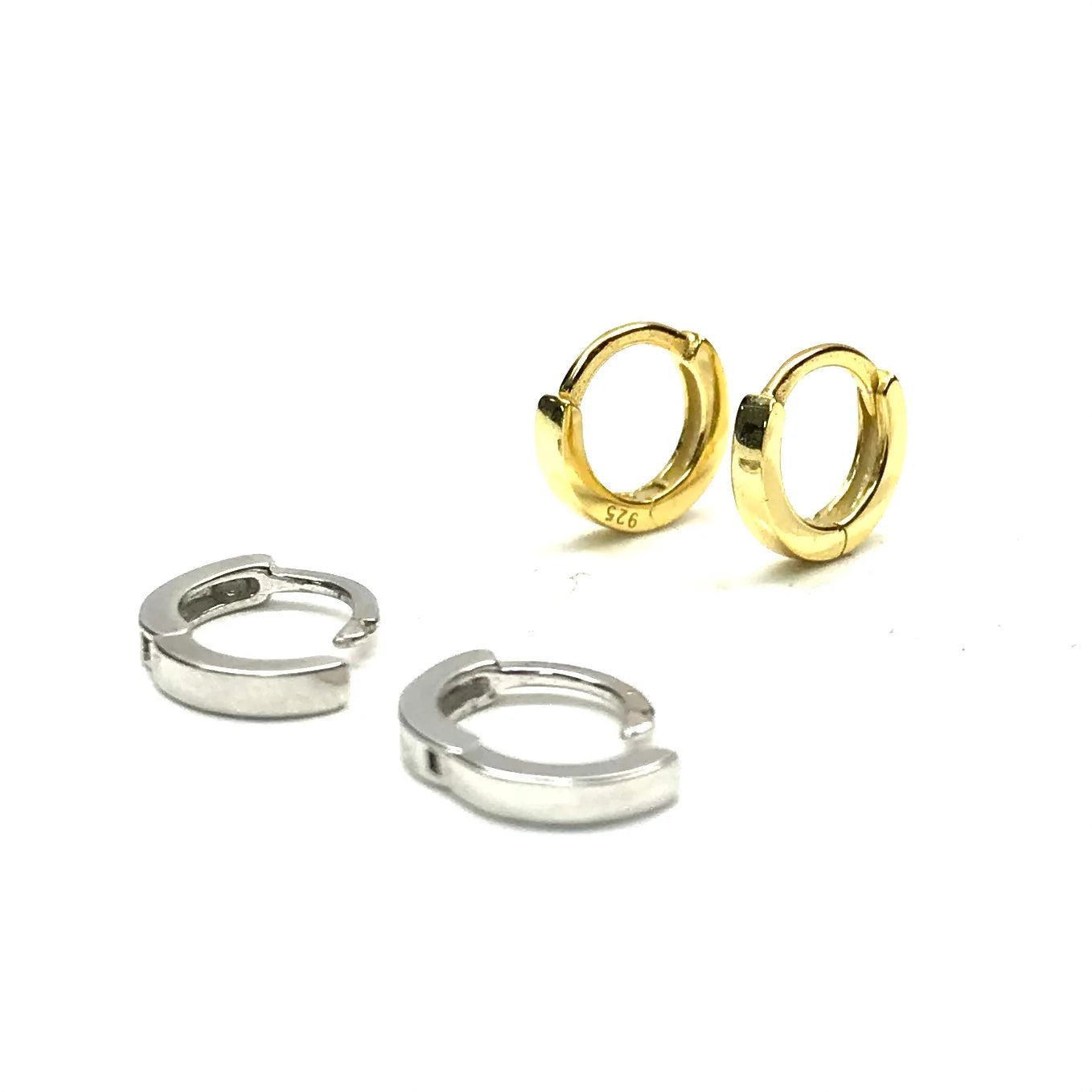 Silver Girl Tiny Plain Huggie | Vagabond Apparel Boutique