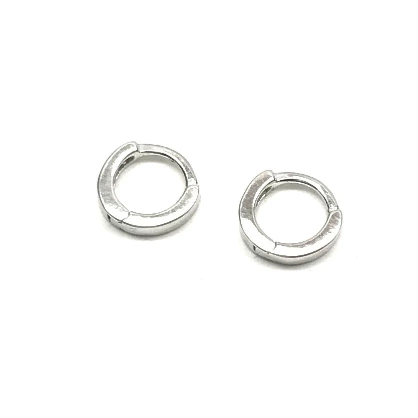 Silver Girl Tiny Plain Huggie | Vagabond Apparel Boutique