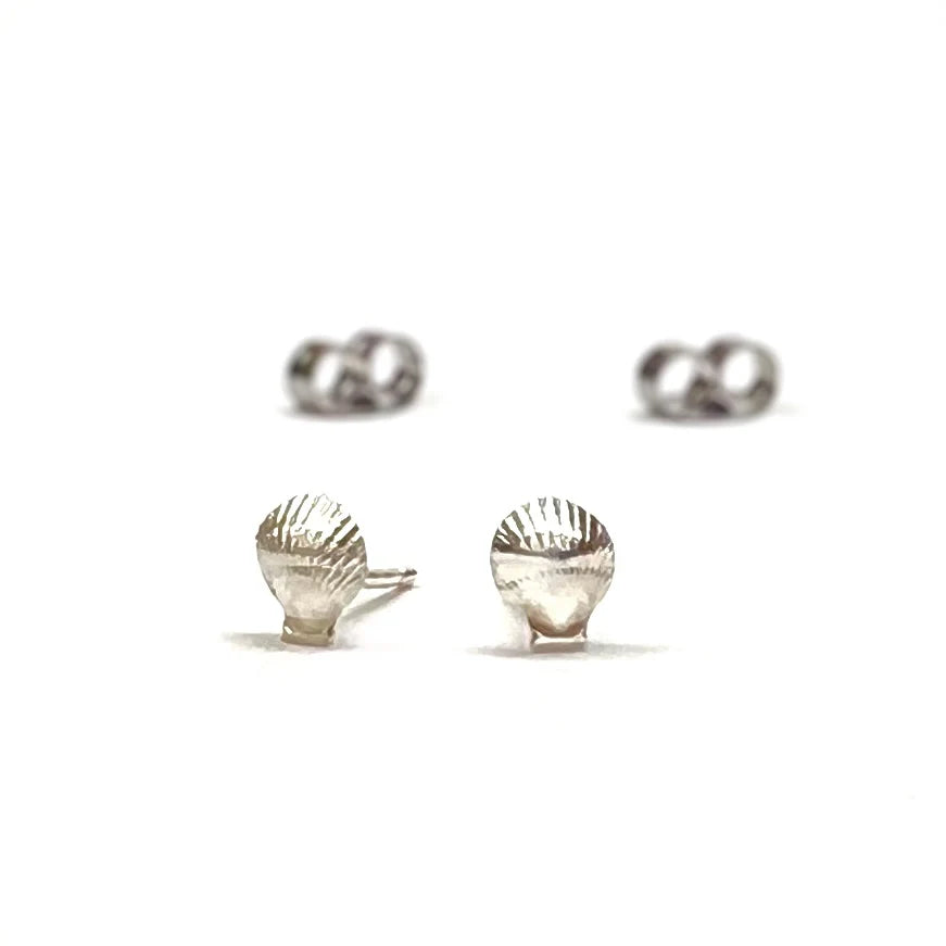 Silver Girl Tiny Scallop Shell Post | Vagabond Apparel Boutique