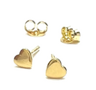 Silver Girl Tiny Heart Post Gold | Vagabond Apparel Boutique