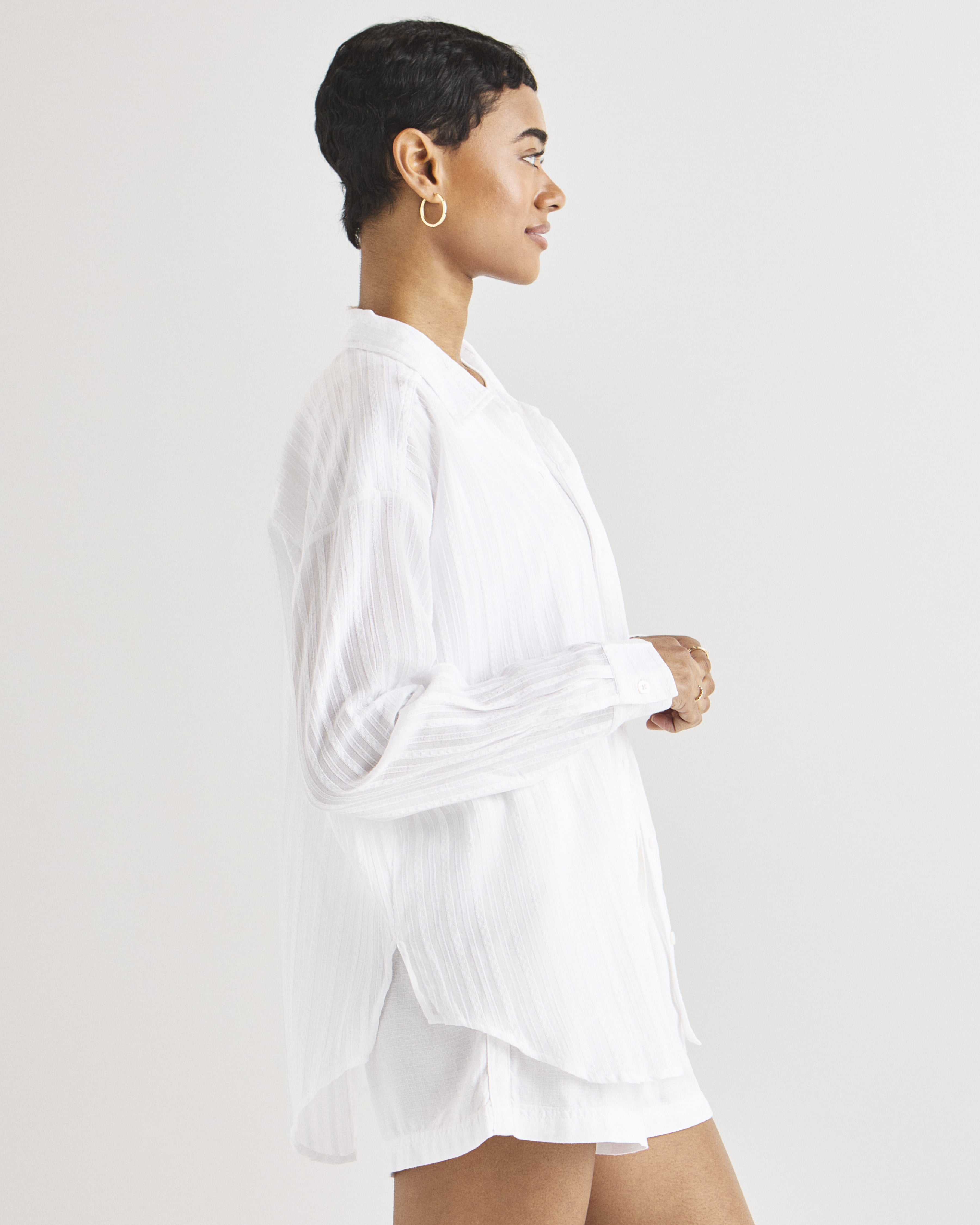 Splendid Bloom Button Down Shirt White | Vagabond Apparel Boutique