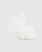 Splendid Toddler Girl Breezy Short Sleeve Skort Set White | Vagabond Apparel Boutique