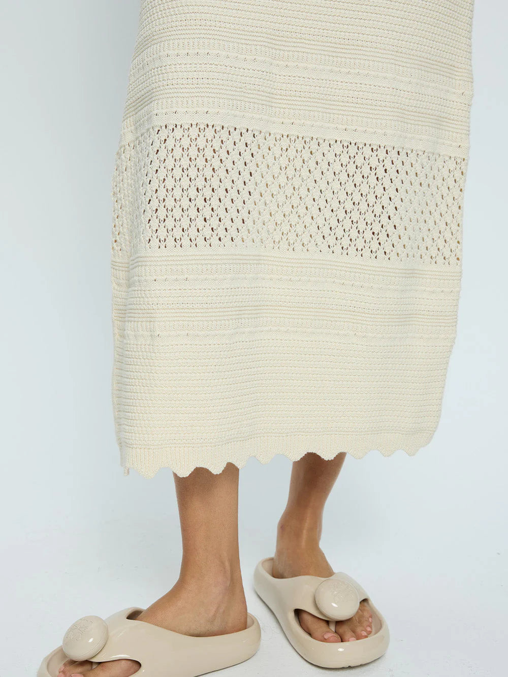Kivari Sabela Knit Skirt Cream | Vagabond Apparel Boutique