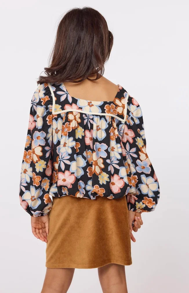 Sadie & Sage | Posy Bubble Woven Top | Back | Vagabond | Apparel | Boutique