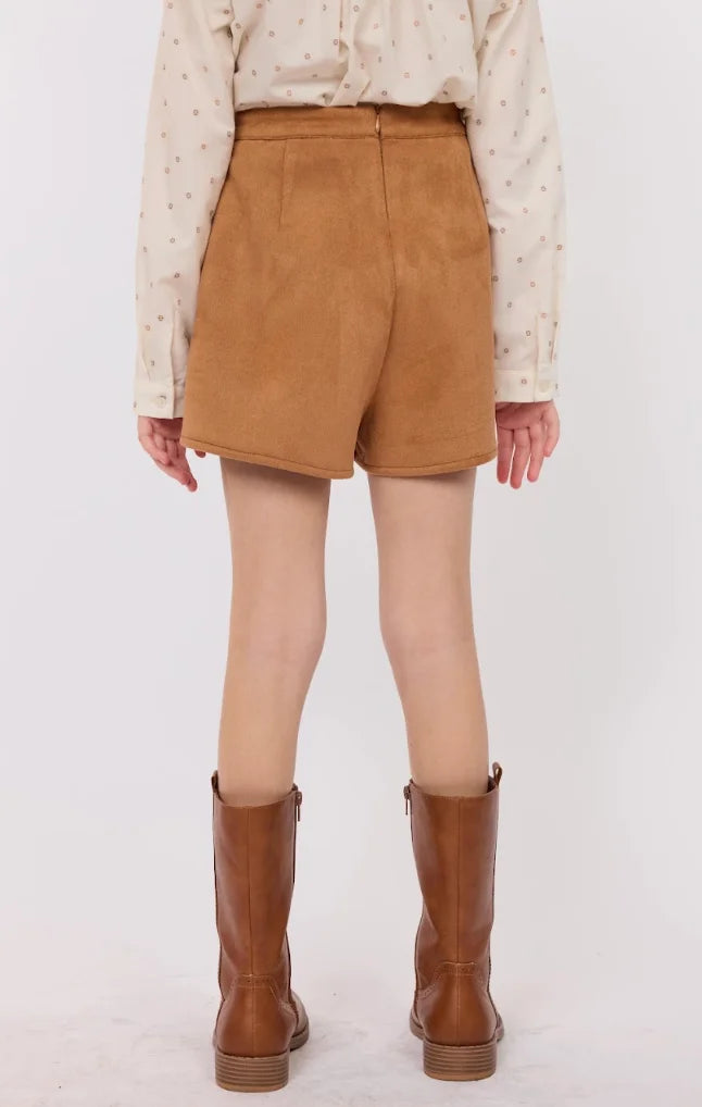 Sadie & Sage | Risk Taker Wrap Over Faux Suede Skirt | Back | Vagabond | Apparel | Boutique