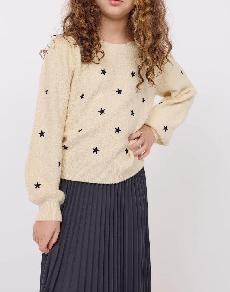 Sadie & Sage | Star Embroidered Sweater | Front | Vagabond | Apparel | Boutique