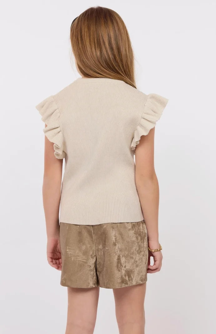 Sadie & Sage | Tiffany Ruffle Armhole Sweater | Back | Vagabond | Apparel | Boutique