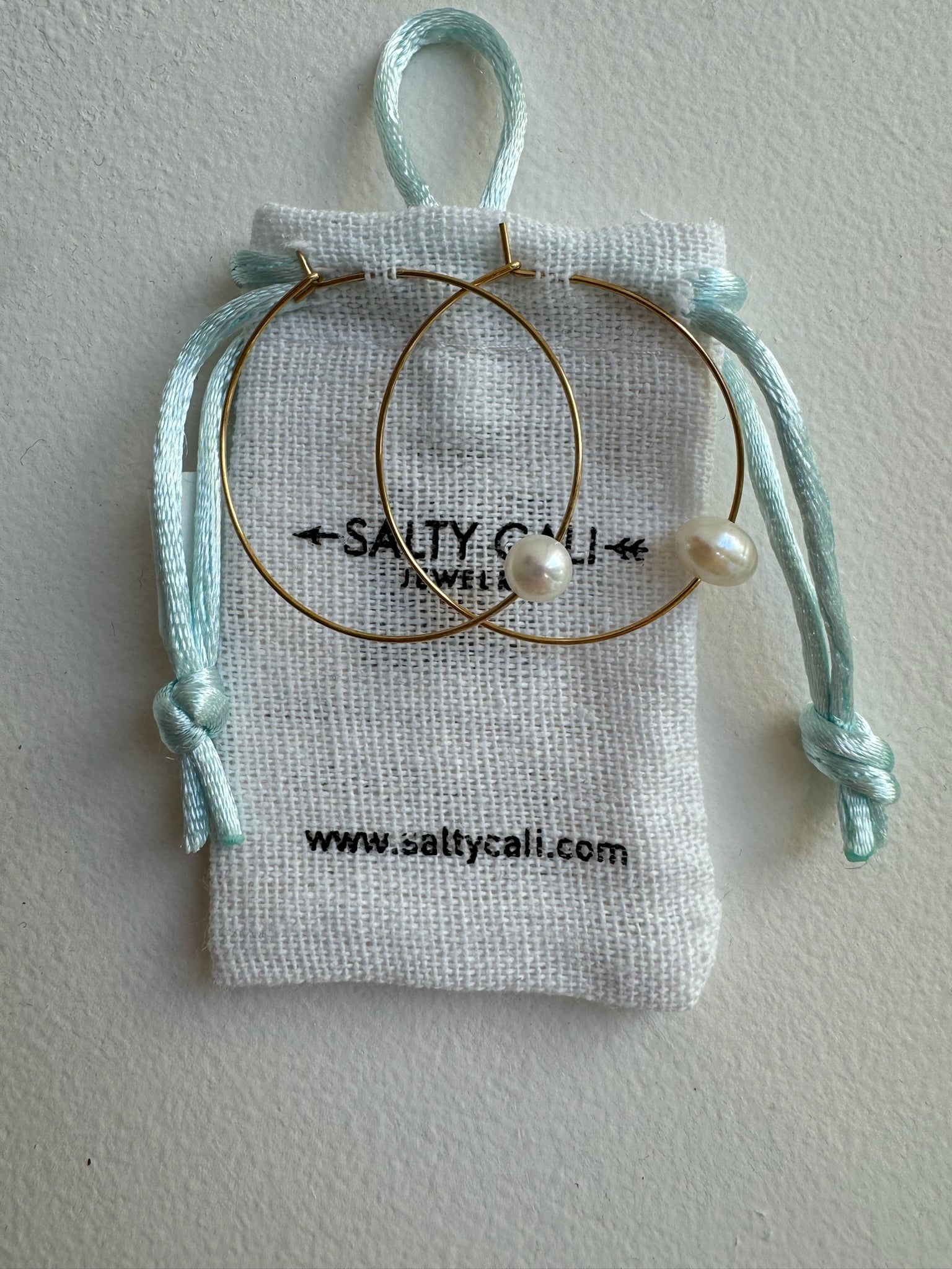 Salty Cali Pearl Hoops | Vagabond Apparel Boutique
