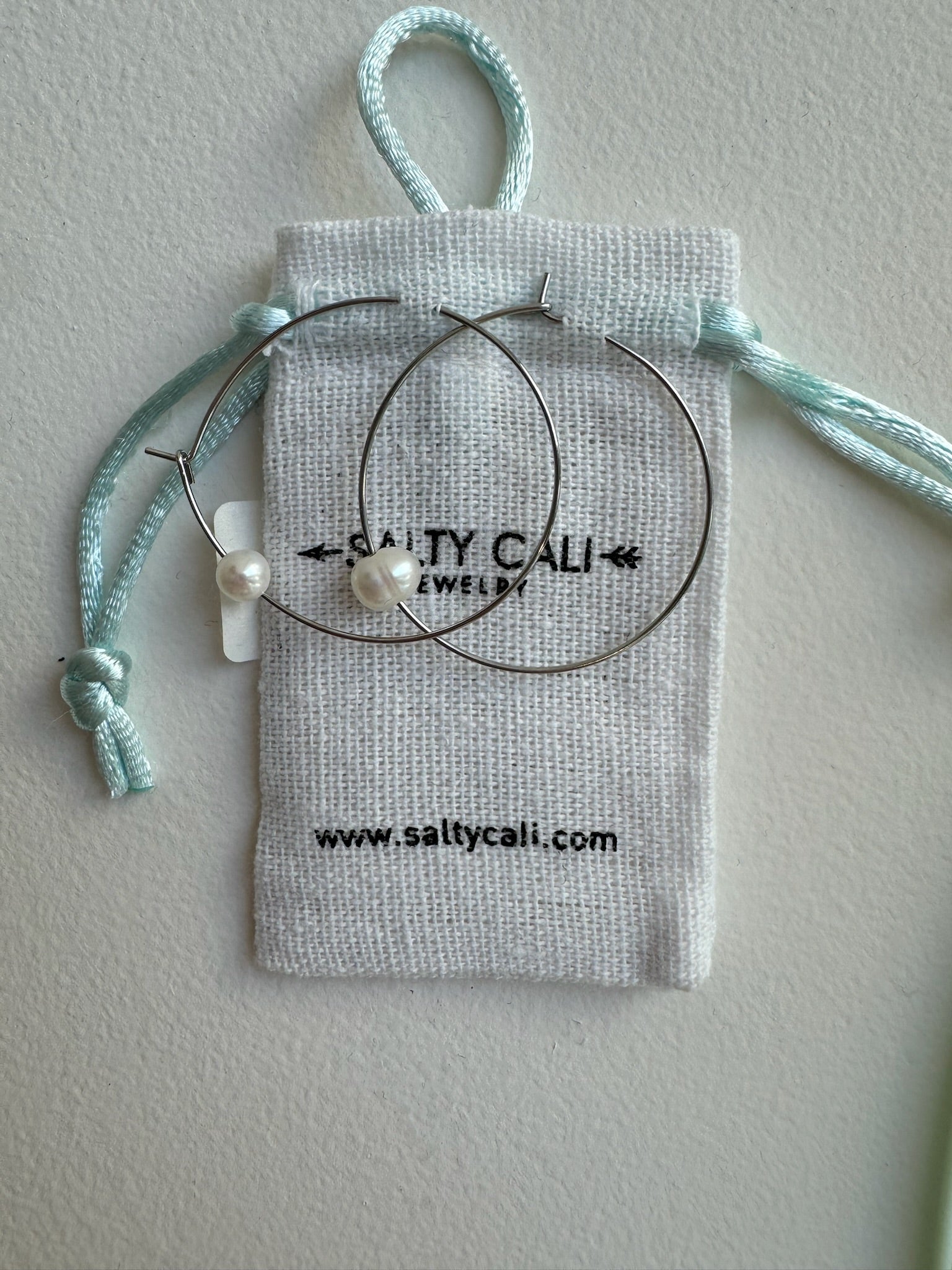 Salty Cali Pearl Hoops | Vagabond Apparel Boutique