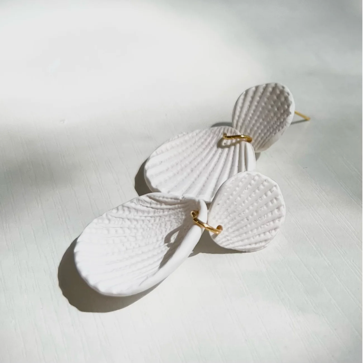 Silver Girl Double Shell Drop Earring