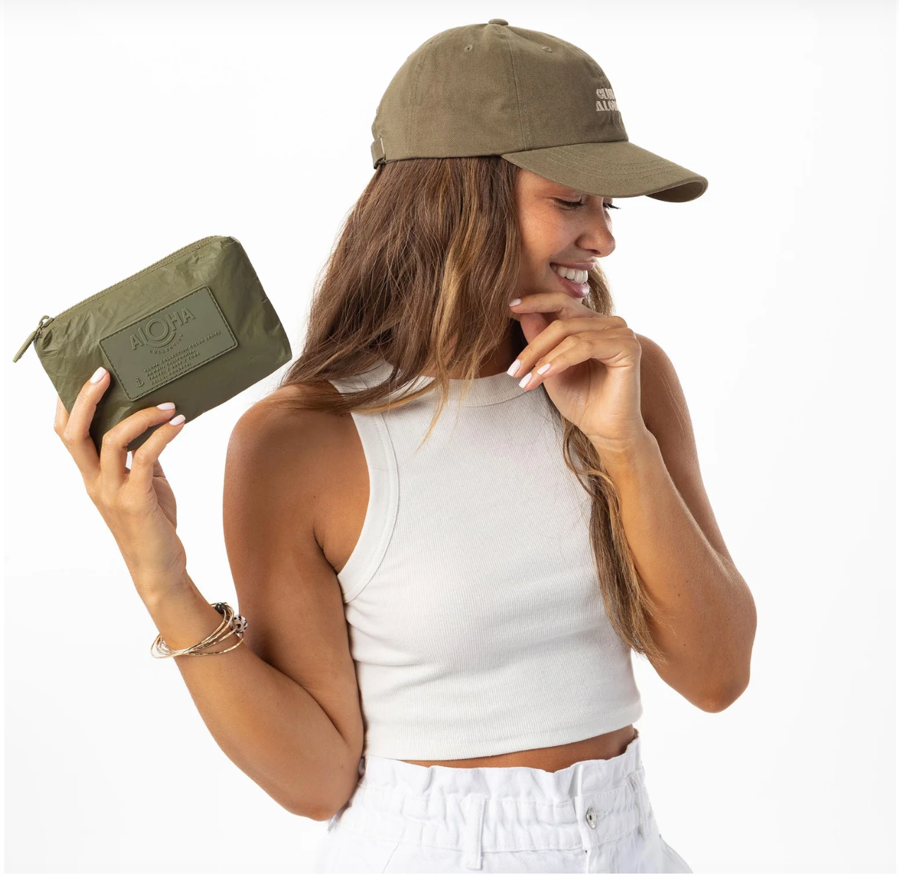 Aloha Monochrome Mini Pouch Olive