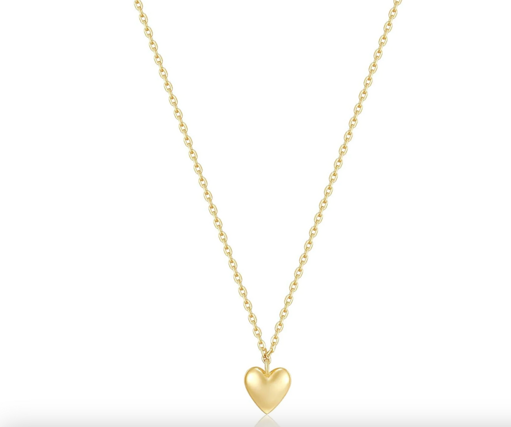 Eklexic Micro Heart Charm Necklace 14K Gold Plated