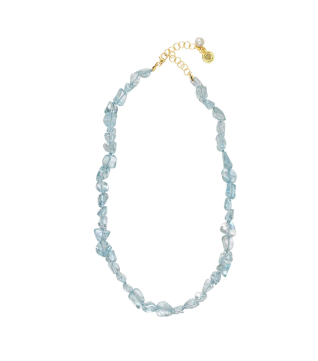 Sea Lustre Blue Topaz Necklace