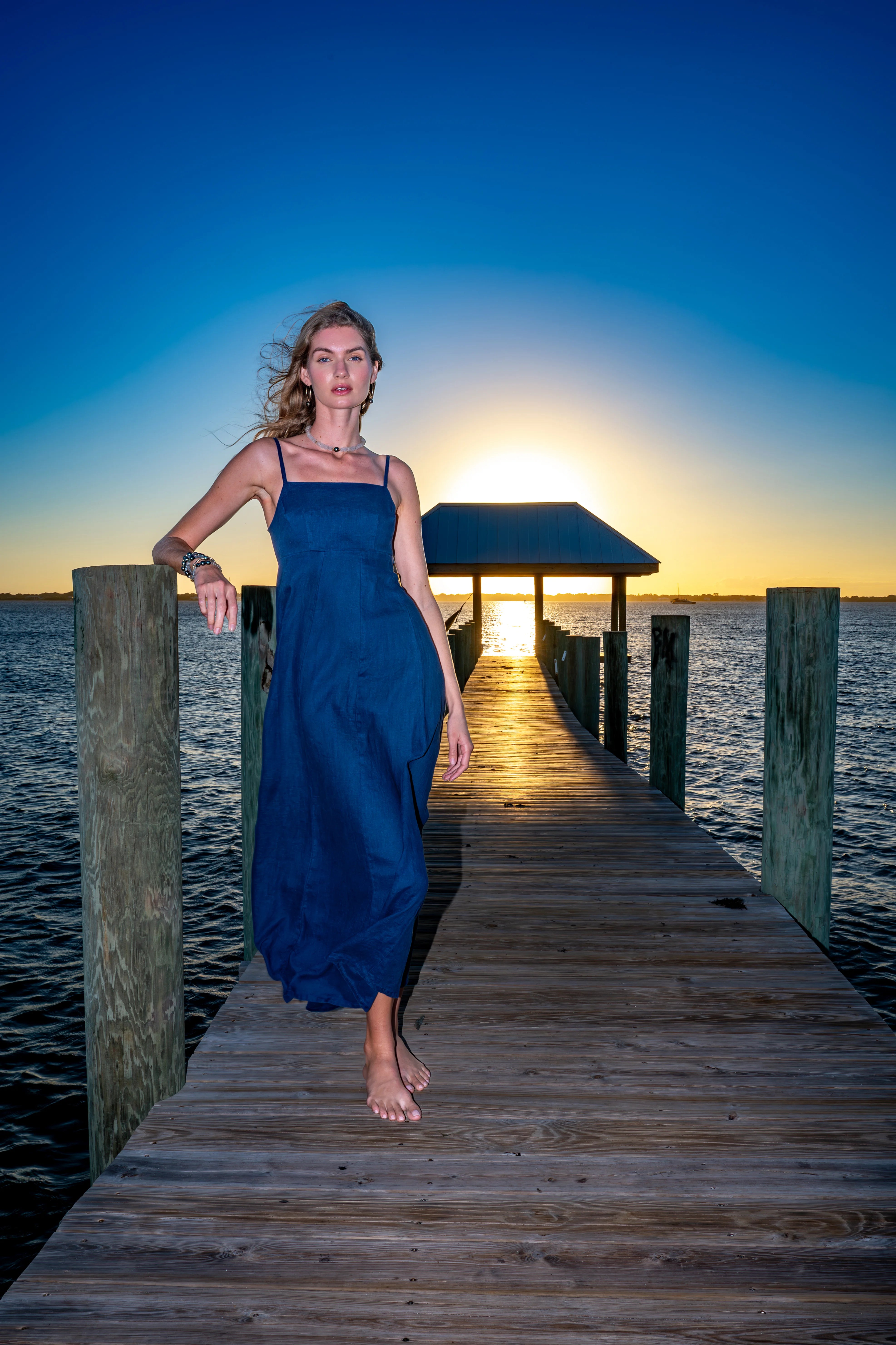 Sea Lustre | Jeni Tie Back Maxi Dress | Vagabond | Apparel | Boutique