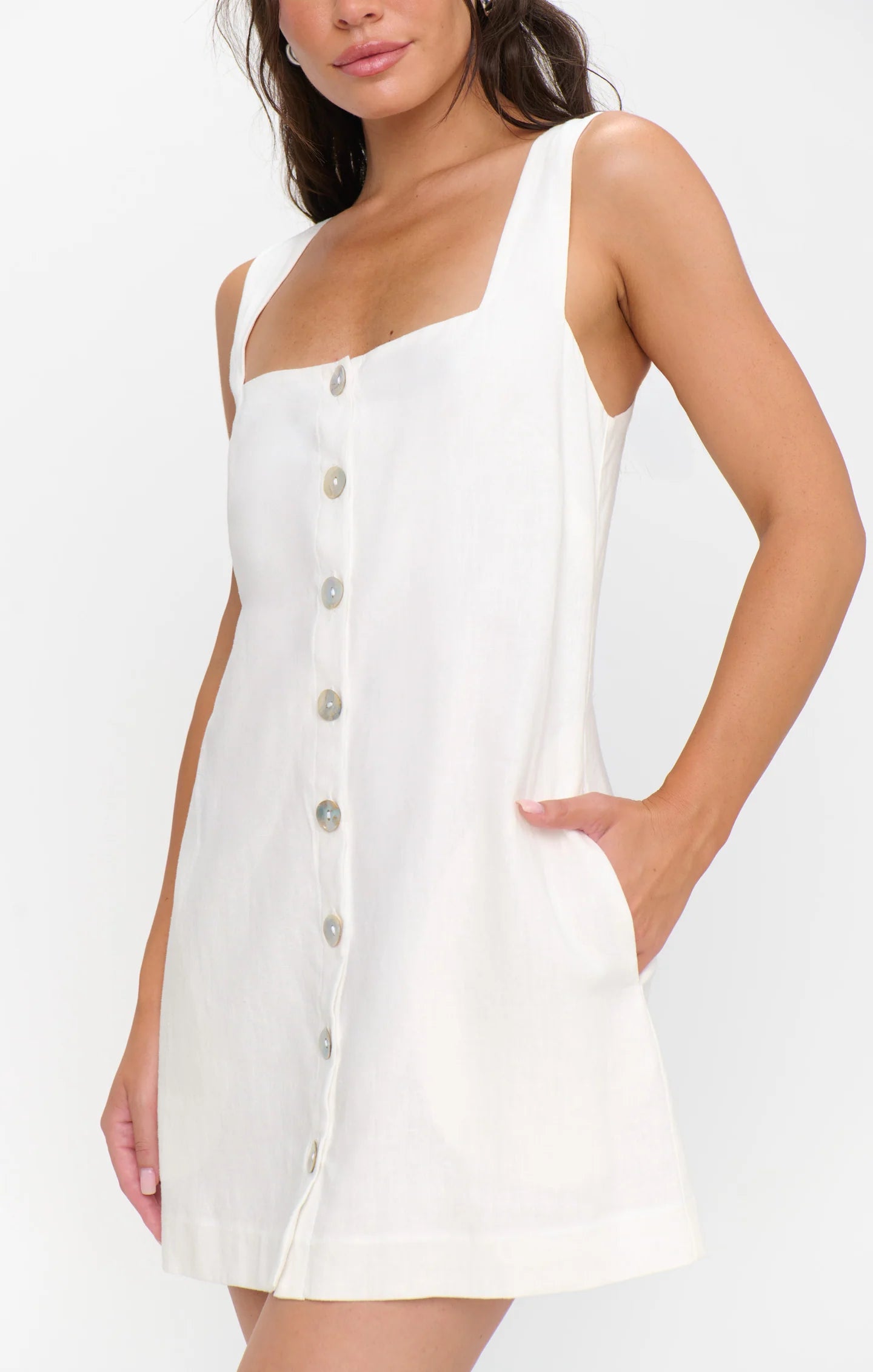 Show Me Your Mumu | Everyly Mini Dress | White | Front | Vagabond | Apparel | Boutique
