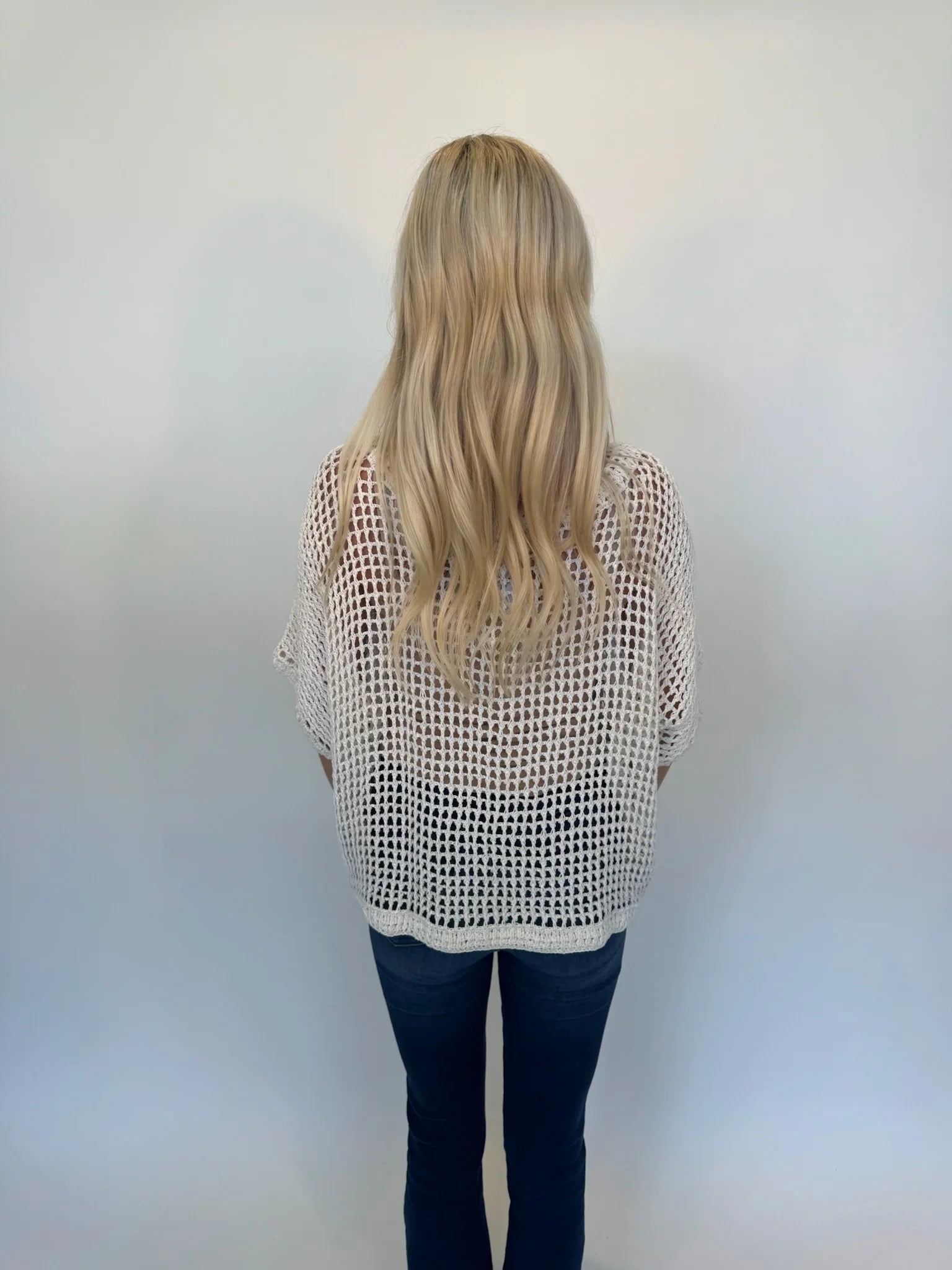 Skemo | Azure Crochet Classic Top | White | Back | Vagabond | Apparel | Boutique