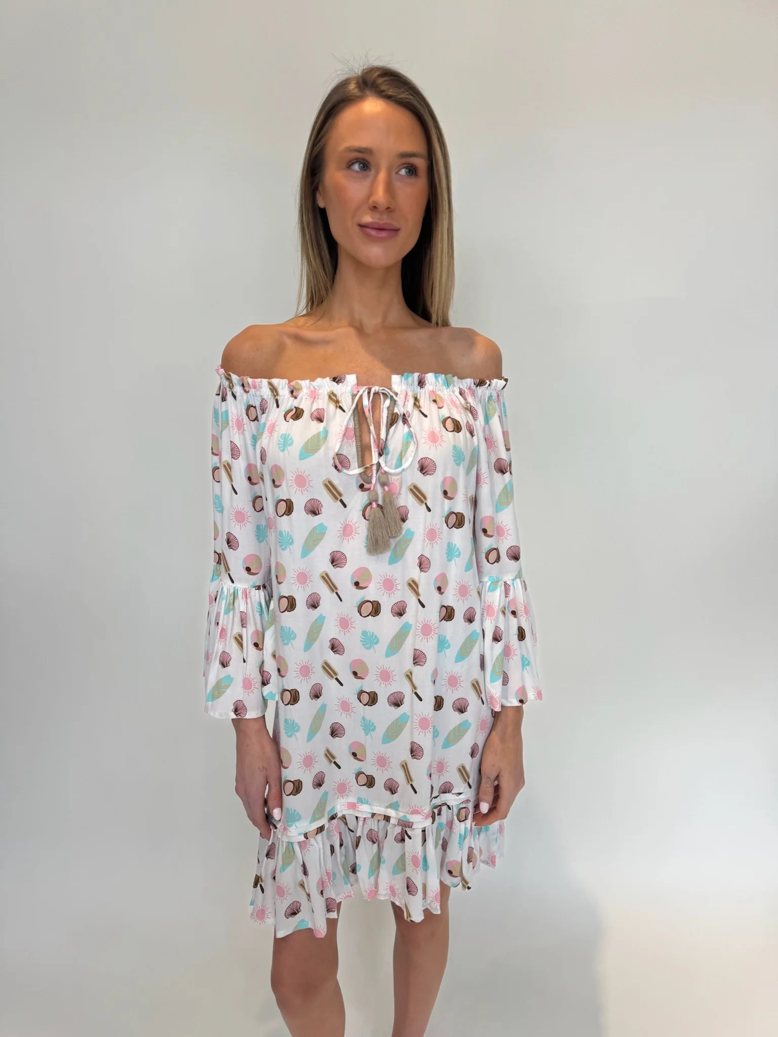 Skemo | Sunset Shore Tulum Dress | Front | Model | Vagabond | Apparel | Boutique