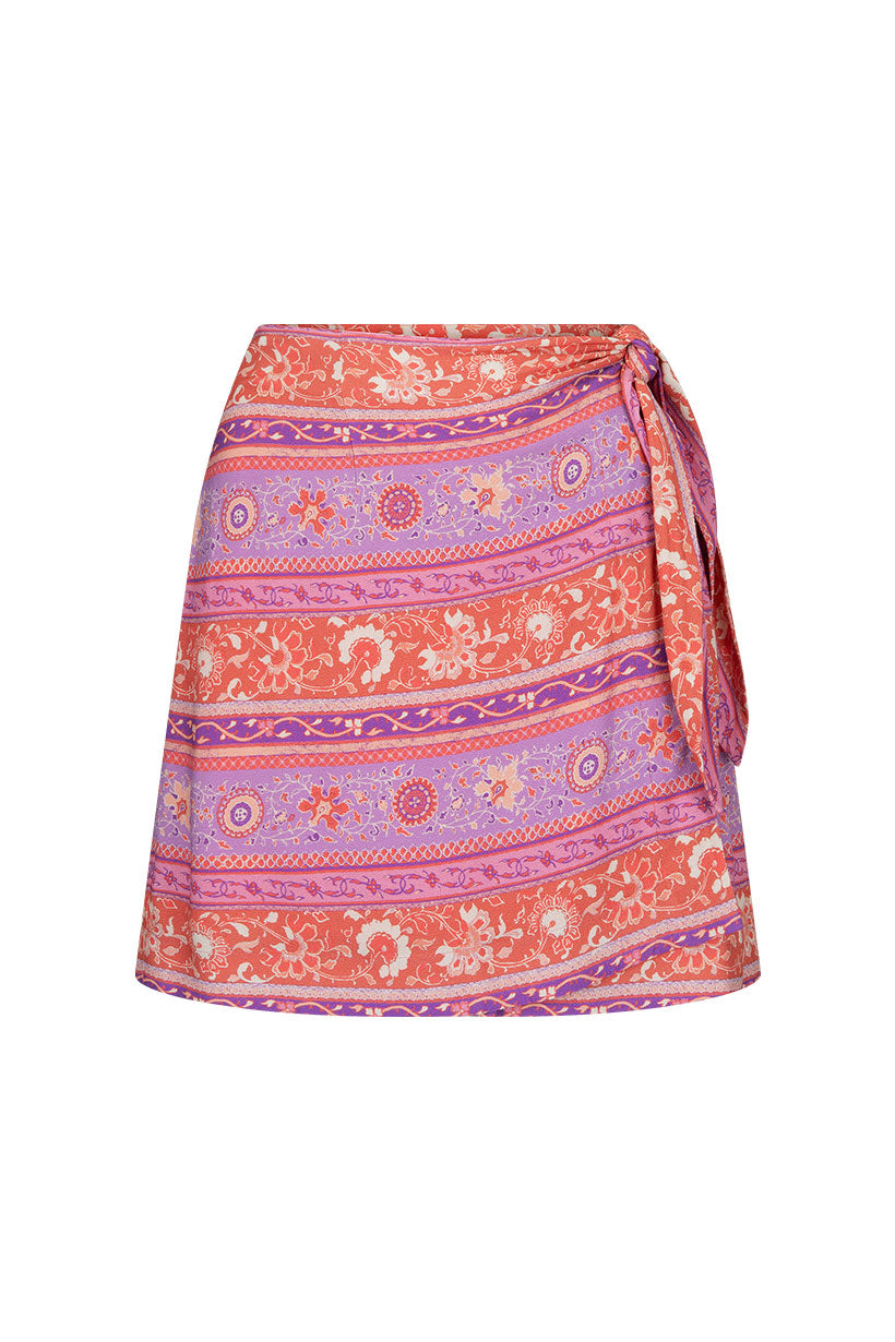 Spell Sunshine Bandit Wrap Mini Skirt Cayenne | Vagabond Apparel Boutique