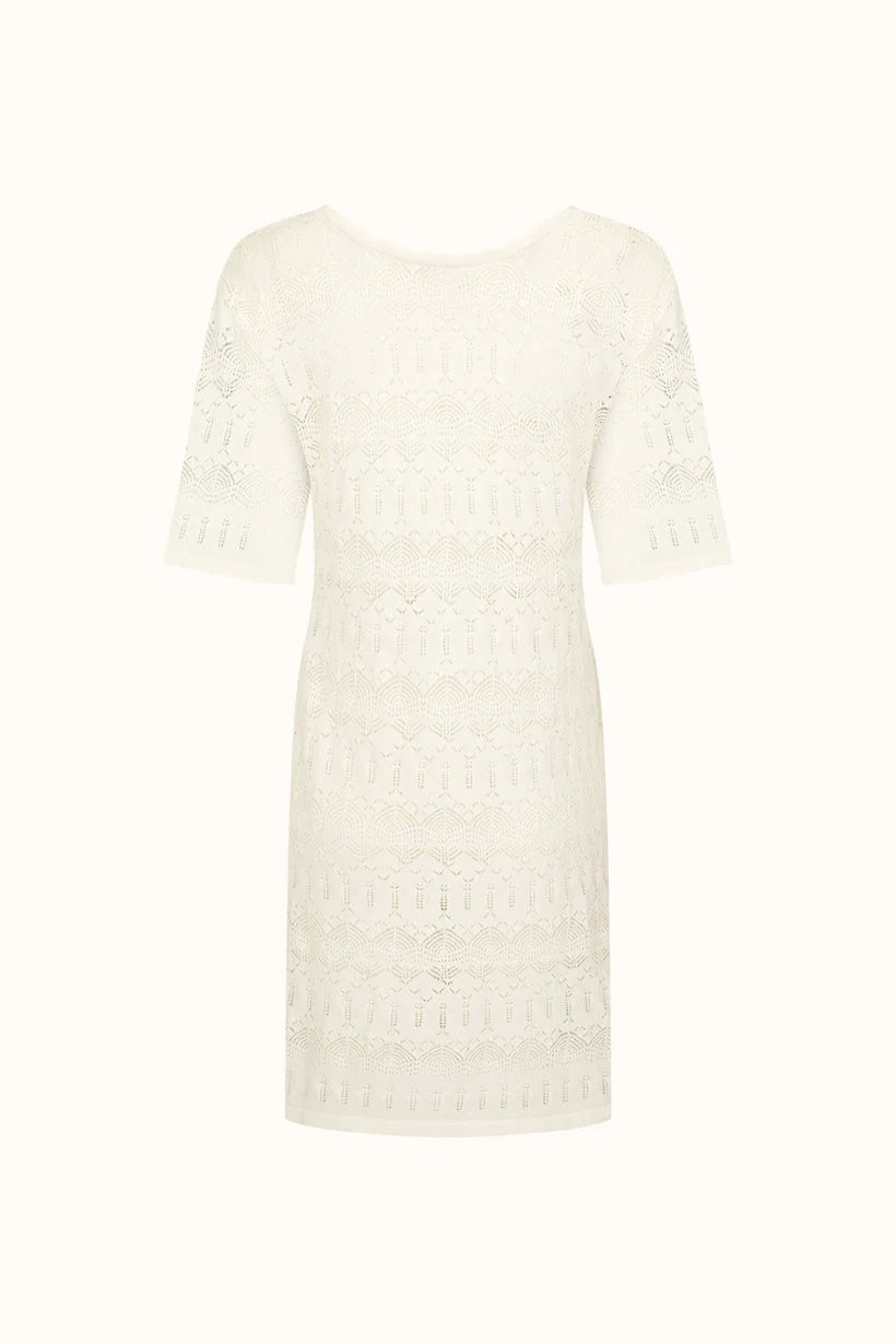 Spell | Siesta | Mini | Dress | White | Sand | Back | Vagabond | Apparel | Boutique