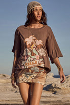 Spell | Villa Tropic Oversized Biker Tee | Vagabond | Apparel | Boutique