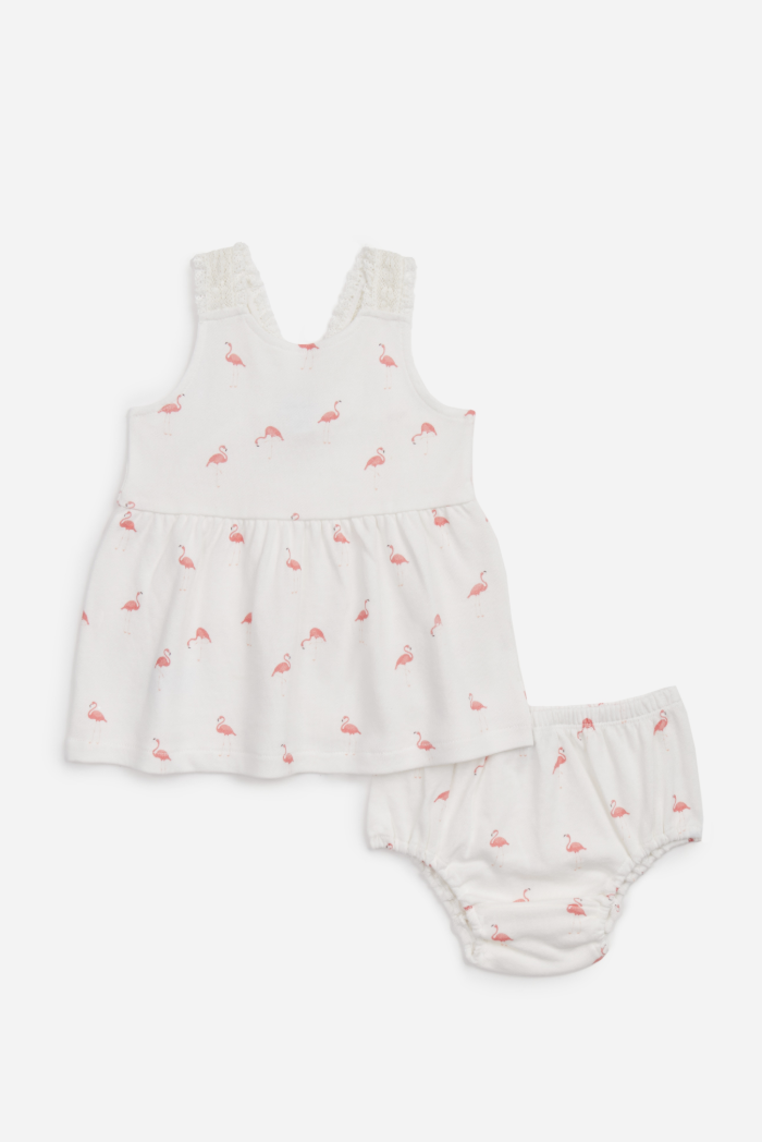 Splendid | Infant Girl Flamingo Fun Dress | Vagabond | Apparel | Boutique